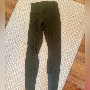 Olive Green High-Waisted Lululemon Align Leggings